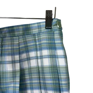 Rewind Womens School Girl Knife Pleated Mini Skirt Blue Plaid 90s Y2K Preppy Size S‎ thumbnail 3