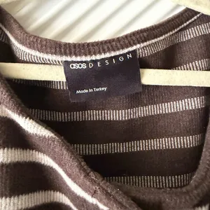 ASOS Striped Brown Button-Up Women's Top thumbnail 7