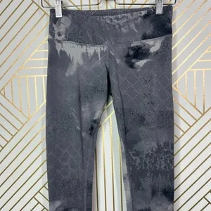 Alo Yoga Leggings Airbrush Tie Dye Abstract Print Stretch Skinny Gray Size‎ XS thumbnail 5