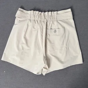 Athleta Skyline Short II Women 8 Abalone Beige Paperbag Waist thumbnail 5