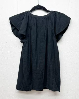 Old Navy Gauzy Flutter Sleeve Top Womens Medium Beachy Cottagecore Breathable thumbnail 5
