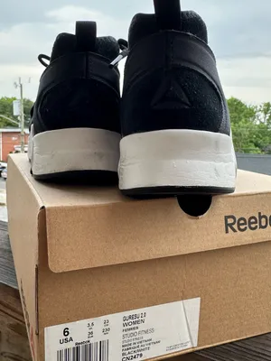 Reebok Black & White Speckled Knit Sneakers thumbnail 5