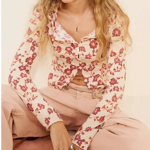 NEW Free People Tilly Tea Combo Ivory Floral Button Cotton Long Sleeve Top XS thumbnail 3