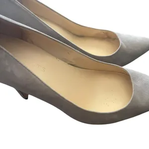 Talbots Women's Size 9‎ M Gray Leather Suede Pointed Toe 4.5 IN Heels thumbnail 4