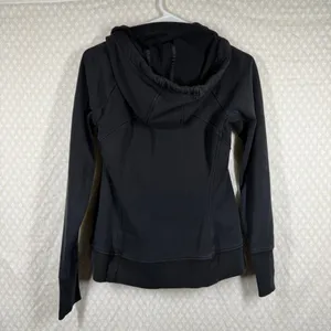 Athleta Black‎ Triumph Hoodie Zip Up Jacket thumbnail 6