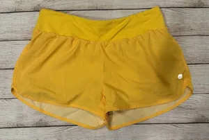 Senita Athletics Women's Yellow Athletic Gym Running Shorts Size Medium thumbnail 1