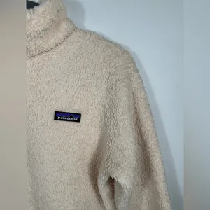 Patagonia Los Gatos‎ 1/4 Zip Fleece Women M Cream Sherpa Pullover thumbnail 5