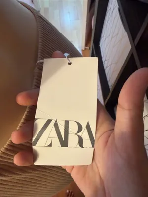 ZARA Ribbed Knit Maxi Skirt in Light Brown thumbnail 3