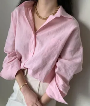 Old Navy pink button down top. Size medium. Super cute and preppy. Womens Button Down Shirt Long Sleeve V-Neck Classic Style Work Office Shirt thumbnail 2