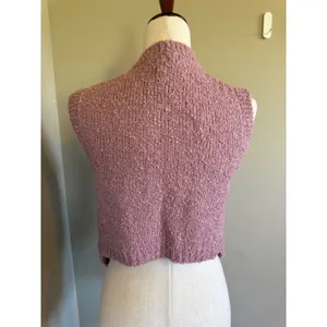 Vintage Casual Corner‎ Knit Vest Sleeveless Cable Knit Pink Sweater Vest M thumbnail 2