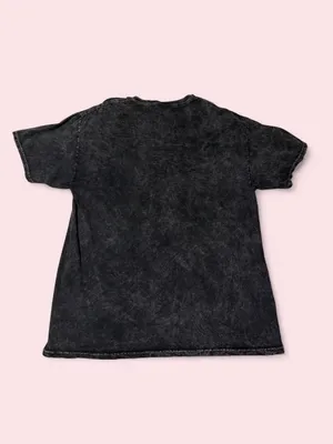 Cowgirl Graphic Tee - mineral washed Black with Pink & Blue Lettering thumbnail 2