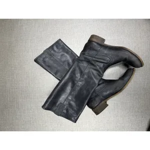 Steve‎ madden Sella Pull On Gun Metal Charcoal Boots Knee Leather 10 thumbnail 3