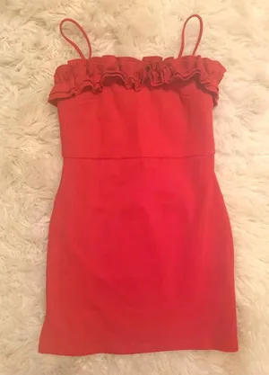 Forever 21 Ruffle Red Dress thumbnail 2