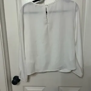 Club Monaco‎ White Brixxtun faux wrap keyhole Blouse size small thumbnail 8