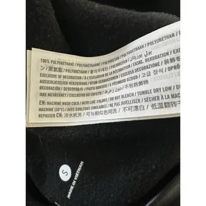 HOLLISTER faux leather fleece lined Pant leggings black Small thumbnail 6