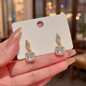 Elegant CZ Dangle Drop Earrings for Women thumbnail 3