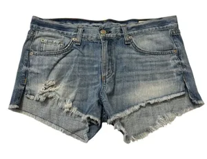 Rag & Bone Distressed Denim Shorts thumbnail 1