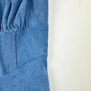 Lulus Considered Charisma Blue Chambray Bustier Mini Dress Cute A Line M NWT thumbnail 12