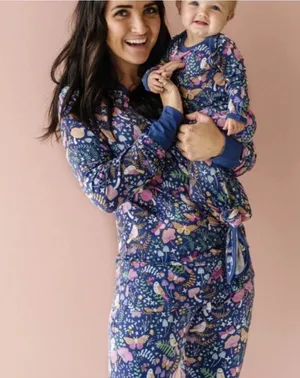 Little Sleepies Woodland Magic Twilight Women’s pajama set size small thumbnail 1
