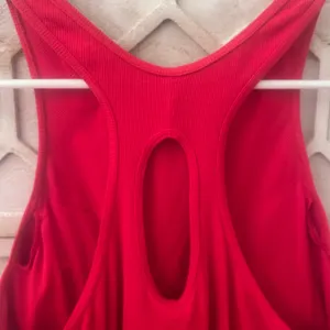 women's rib high neck racerback cropped tank top all in motion red thumbnail 5