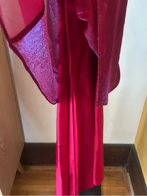 Vintage 90s Y2K Betsy‎ & Adam by Jaslene Dress Formal Prom Metallic Pink Size 8 thumbnail 6