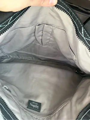 Kipling Ginnie Tote Bag black, prominent front pocket dual straps. thumbnail 3