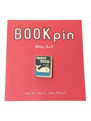 NEW Ideal Bookshelf Classic Books Moby Dick Enamel Pin thumbnail 2