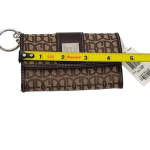 Giani Bernini Block Signature Womens Small Wallet Brown 4.5" thumbnail 8