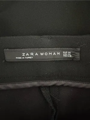 Zara Black Flowy Mini Skirt with Belt Size Medium thumbnail 6