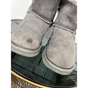 UGG Australia Mini Bailey Bow Grey Suede Ankle Boots Women’s Size 9 US 1005062 thumbnail 6