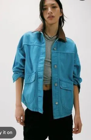 Free People Lemon Denim Jacket- size XL thumbnail 1