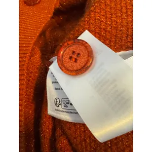 Taylor Swift “Life of a Showgirl” Cardigan Orange Sparkly Cable Knit XS/SM thumbnail 7