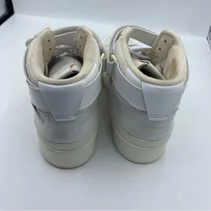 Adidas‎ Women's White and Tan leather High-Top Sneakers size 9 flowers embossed thumbnail 4
