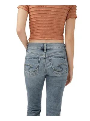 NWT Silver Jeans Co. Suki Mid Rise Curvy Fit Capri Jeans Indigo Blue 24x23.5 thumbnail 2