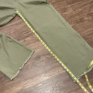 Miss Love Wide Leg High Waist Stretchy Pants Olive Green Size Large thumbnail 9