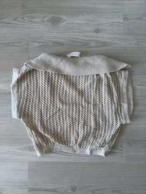 Beige Botany Cream Crochet Top & Skirt thumbnail 4
