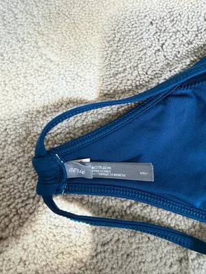 Aerie Blue High Neck Wrap Tie Bikini Top thumbnail 4