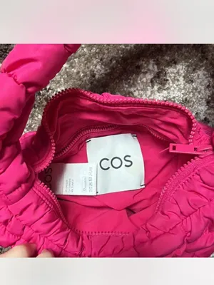 COS Quilted Mini Bag in Bright Pink Hobo Style thumbnail 3