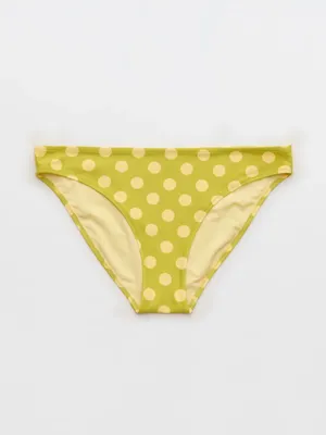 aerie Lime and White Polka Dot Bikini Bottom thumbnail 3