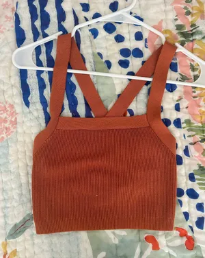 Boutique Crop Tank Orange Size M thumbnail 1