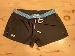 Under Armour Women's HeatGear Athletic Running Shorts with Logo Elastic Waistban thumbnail 1