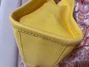 Marc Jacobs Yellow Canvas Mini Tote with Black Strap thumbnail 8