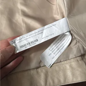 Lefties fitted tan leather jacket from Barcelona size small thumbnail 6