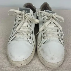 Blackstone White RL90 Low Top‎ Sneaker with Silver Accents thumbnail 2