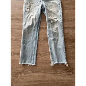 Madewell Womens 29 The Perfect Vintage Straight Jean Light Wash Raw Hem Hi Rise thumbnail 3