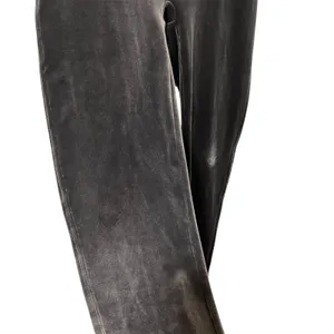 Spanx Ready to Wow Gray Velvet Leggings L Holiday thumbnail 4