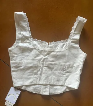 Commense Lace Trim Corset Top thumbnail 5