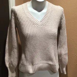 J.Crew beige pullover knit sweater thumbnail 1