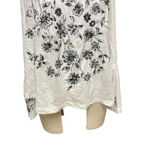 Anthropologie Annie‎ Top Embroidered Off The Shoulder Blouse White Size Large thumbnail 4