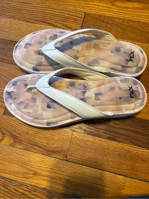 Women's Cream Flip Flop Sandals - Soft Cushioned Thong thumbnail 2